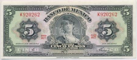 Mexikó 1963. 5P T:II Mexico 1963. 5 Pesos C:XF Krause 60
