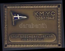1942. Királyi Magyar Yacht Club, Gróf Széchenyi István vándordíj zománcozott Br plakett T:I