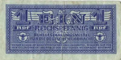 Német 3. Birodalom/Wehrmacht kiadás (Német Véderő) 1942. 1Rpf (3x) + 1944. Nemzetközi megszállás/szo...