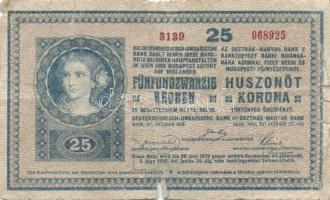 1904. 10K + 1918. 25K "hullámos" "3139" sorozatszámmal T:III/IV + IV