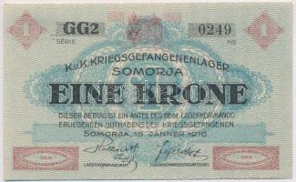 Somorja / hadifogolytábor 1916. január 15. 1K két nagybetűs sorozat és arab sorszámmal T:I-
Adamo H...