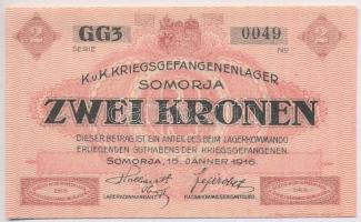 Somorja / hadifogolytábor 1916. január 15. 2K két nagybetűs sorozat és arab sorszámmal T:I-
Adamo H...