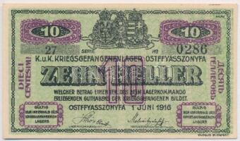 Ostffyasszonyfa / hadifogolytábor 1916. június 1. 10f arab sorozat- és sorszámmal T:I-
Adamo HHO-2....