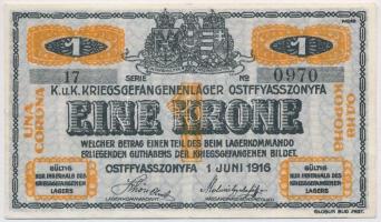 Ostffyasszonyfa / hadifogolytábor 1916. június 1. 1K arab sorozat és sorszámmal T:III
Adamo HHO-2.3