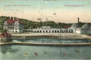 1911 Vízaknasósgyógyfürdő, Salzburg, Ocna Sibiului; Nagyszálló, Rákóczi és Mikes tó. Budovszky L. kiadása / hotel with lakes, spa