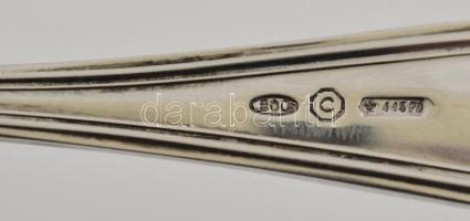 Ezüst(Ag) fűszerkanál, jelzett, h: 11,5 cm, nettó: 14,5 g