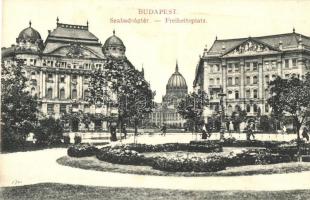 Budapest V. Szabadság tér, háttérben Országház