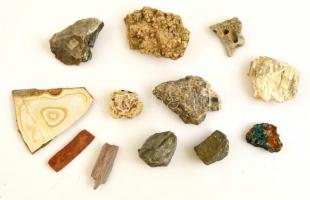 10 db különféle érdekes ásvány és kőzet, különböző méretben