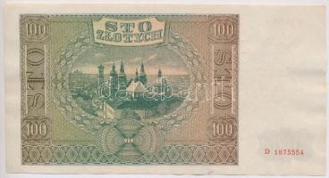 Lengyelország / Német megszállás 1941. 100Zl T:II,II-
Poland / German occupation 1941. 100 Zlotych ...