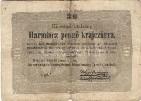 1848-1849. 30kr (3x) + 2Ft + 5Ft vörösbarna, vessző + vessző román nyelvű variáns összesen 5db T:II,...