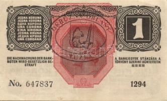 1916. 1K ovális "Tuzla..." bélyegzővel (2x) T:II