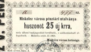 Miskolc 1860. 25kr T:II+