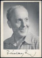 cca 1960 5 db színészeket ábrázoló nyomtatvány, hátoldalán József Attila Színház műsorral, nyomtatot...