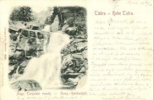 1898 Tátra, Nagy-Tarpataki-vízesés / Gross Kohlbachfall / waterfall
