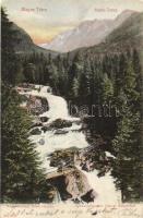 1898 Tátra, Nagytarpataki felső vízesés. Franz Pietschmann / Grosskohlbacher Oberer Wasserfall / waterfall
