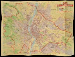 1943 Budapest térképe, Az utca rendje melléklete, 1:25 000, hajtásnál kis szakadás, 74x90 cm