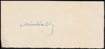 Mécs László (1895-1978) premontrei szerzetes, költő, lapszerkesztő gépelt verese aláírással + aláírá...