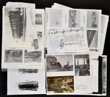 Vasúttörténeti tétel: Vasúti tervrajzok, szakmai nyomtatványok, vasúttörténeti kéziratok, egy jelent...