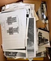 Vasúttörténeti tétel: Vasúti tervrajzok, szakmai nyomtatványok, vasúttörténeti kéziratok, egy jelent...