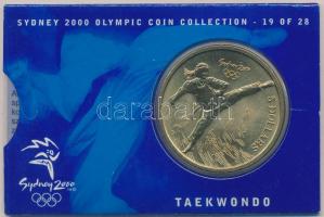 Ausztrália 2000. 5$ Olimpiai érmegyűjtemény - Taekwondo a sorozat 19. számú darabja, eredeti tokban T:1  Australia 2000. 5 Dollars Olympic Coin Collection - Taekwondo No.19 of the set, in original case C:UNC