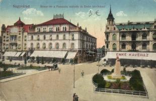 Nagyvárad, Oradea; Bémer tér, Pannonia szálloda, Emke kávéház / square, hotel, café + 2. Komp. Inf.-Regt. 354. (EK)