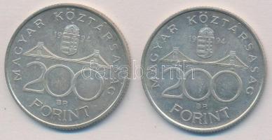 1994. 200Ft Ag "Deák" (2x) T:2