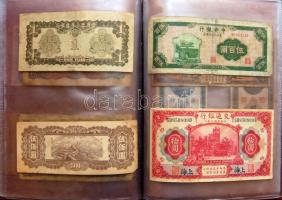 Kína régi bankjegyek, 20db kereskedői csomagolásban, vegyes tartásban