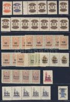 Adópengős illetékbélyegek 37db részben összefüggésekben, bankjegy helyett is forgalomban voltak!