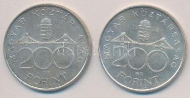 1994. 200Ft Ag "Deák" (2x) T:2