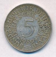 NSZK 1969J 5M Ag T:2 patina
GFR 1969J 5 Mark Ag C:XF patina