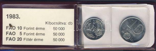 1983. 20f + 5Ft + 10Ft "FAO" T:BU Eredeti tokban, tanúsítvánnyal!