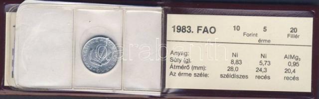 1983. 20f + 5Ft + 10Ft "FAO" T:BU Eredeti tokban, tanúsítvánnyal!