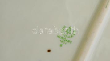 Hollóházi "25 év a Polgári Védelem Szolgálatában" dísztál, kézzel festett, jelzett, hibátl...