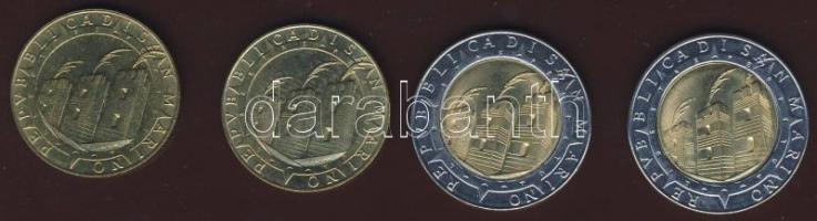 San Marino 1992. 200L (2x) "Columbus" + 500L (2x) "Columbus" T:1/2,2