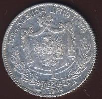 Montenegro 1909. 1P Ag T:2/3