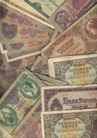 Vegyes magyar papírpénztétel, 550db, benne pengő és infla (458db), korona, ill. Osztrák-Magyar Bank (85db), Forint (10db) T:I,II,III,IV