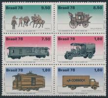 Postai szállítás fejlesztése sor 6-os tömbben, Development of postal delivery set block of 6