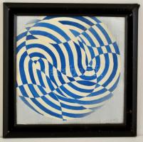Vasarely jelzéssel: Kompozíció. Vegyes technika, papír, üvegezett keretben, 33×33 cm