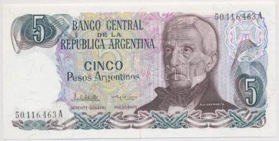 Argentína 1983-1984. 5P T:I Argentina 1983-1984. 5 Pesos C:UNC Krause 312.
