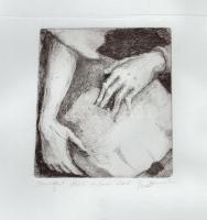 10 db kortárs rézkarc különböző művészektől, jelzettek, különböző méretben