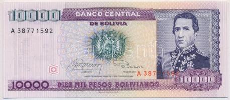 Bolívia 1984. 10.000P 1 Centavo felülbélyegzéssel T:I Bolivia 1984. 10.000 Pesos with 1 Centavo overprint C:UNC