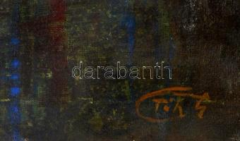 Tóth jelzéssel: Várkastély, olaj,vászon, fa keretben, 69×49,5 cm