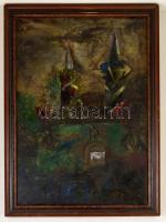 Tóth jelzéssel: Várkastély, olaj,vászon, fa keretben, 69×49,5 cm