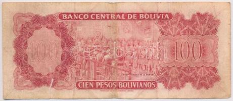 Bolívia 1962. 100P T:III- szakadás
Bolivia 1962. 100 Pesos C:VG tear
Krause 157