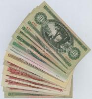 Vegyes: 18db-os forint bankjegy tétel, közte 1949. 100Ft, 1962. 10Ft fordított hátlapi alapnyomattal...