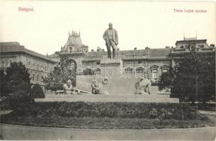 Szeged, Tisza Lajos szobor - képeslapfüzetből (EK)