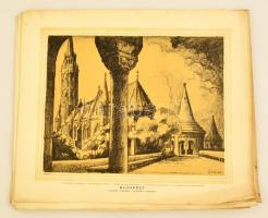 Budapest. Zádor István litográfiái, Radó J. és Gy., 11 db nyomat, kissé foltos, gyűrött szélekkel