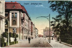Szeged, Batthyányi utca, villamos sín. Traub kiadása (EK)