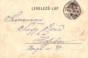 1899 Szeged, Közúti híd. Schulhof Károly kiadása (szakadás / tear)