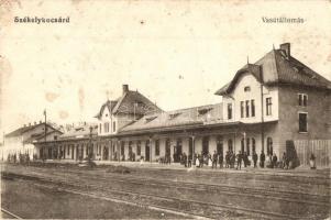 1917 Székelykocsárd, Kocsárd, Lunca Muresului; vasútállomás / Bahnhof / railway station (Rb)